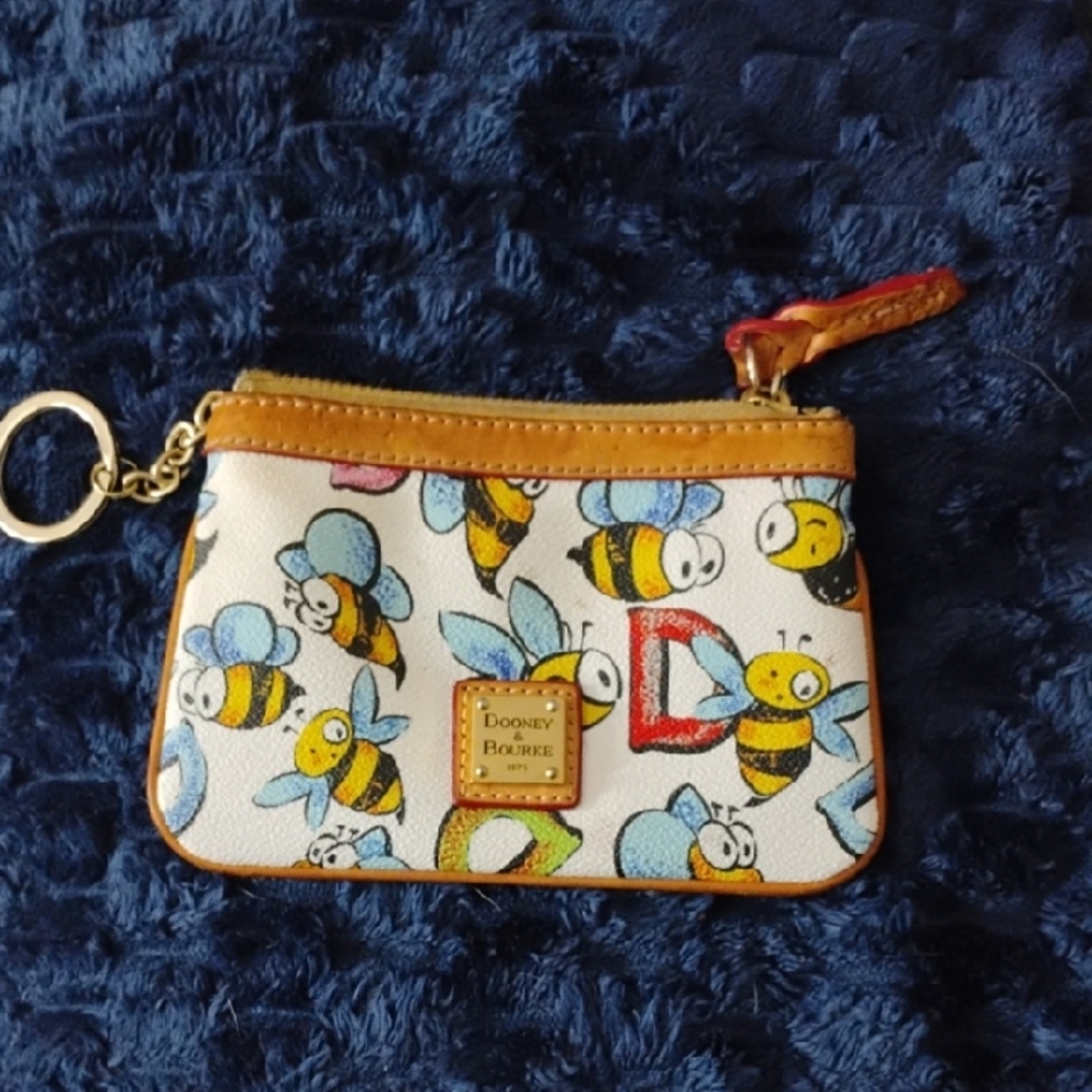 Dooney & Bourke Kids Bee Print Coin Purse - White and Yellow